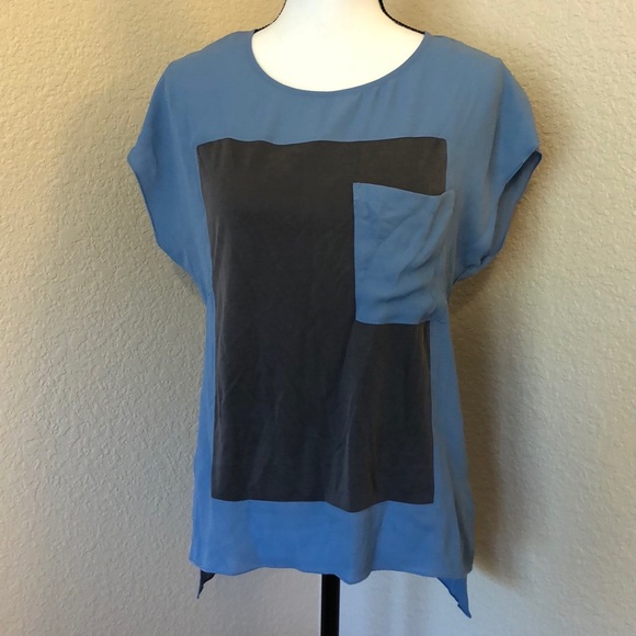 Vintage America Blues Blue Blouse - Picture 1 of 5